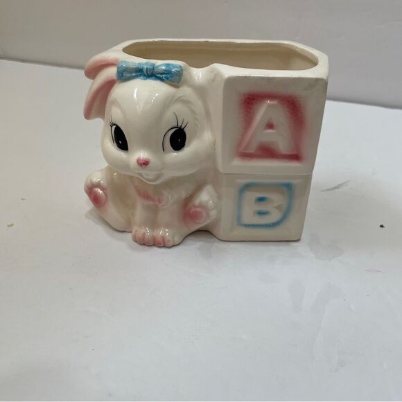 VINTAGE 70s CERAMIC NURSERY DECOR. MADE IN JAPAN. SET OF FOUR. - Picture 9 of 14